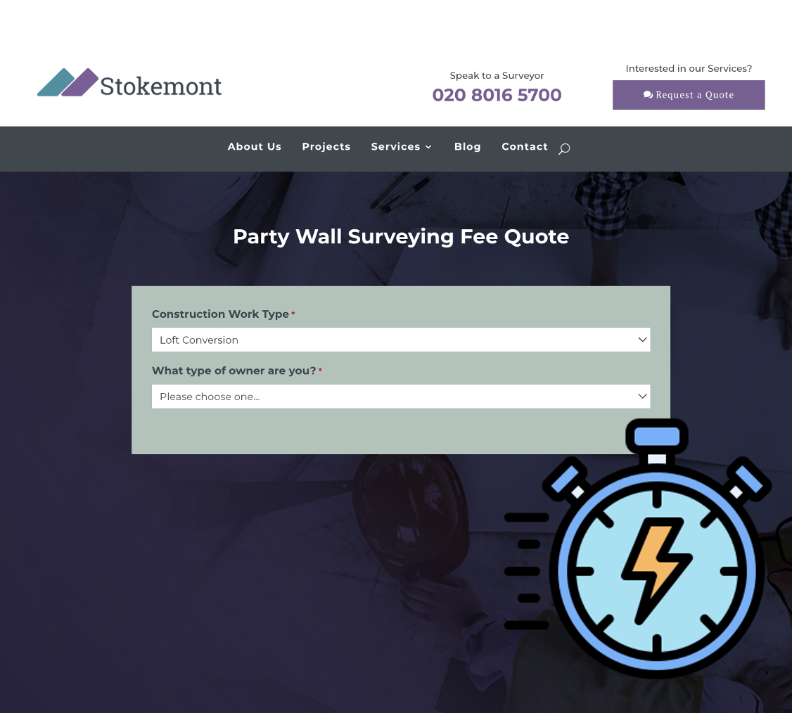 Instant Party Wall Surveying Fee Quote